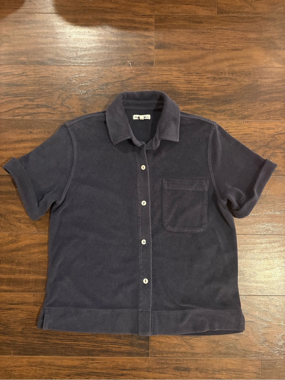 Alex Mill Benny Navy terry shirt size small